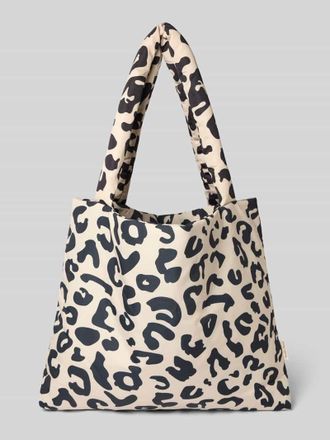 Studio Noos Tote Bag mit Allover-Animal-Print in Hellbraun, Gr&ouml;&szlig;e 1