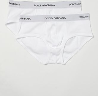 Dolce & Gabbana Set intimo 2 Slip in cotone stretch con logo Dolce & Gabbana
