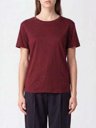 Max Mara S Max Mara T-shirt girocollo in misto cotone con spalle cadute