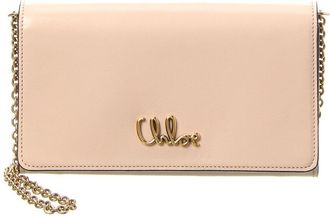 Chloé Chloe Flap Leather Wallet On Chain