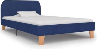 vidaXL Estructura De Cama Sin Colch&oacute;n Tela Azul 90x200 Cm Vidaxl