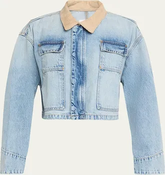 Slvrlake Denim Conner Cropped Denim Work Jacket