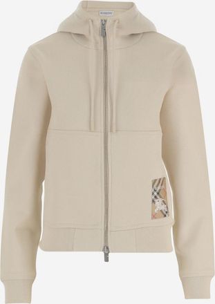 Burberry Beige Zip-Up Hoodie