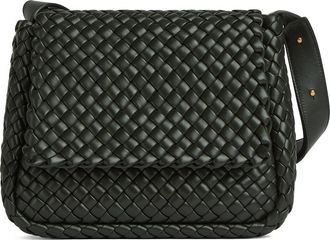 Bottega Veneta Cobble Padded Intrecciato Leather Shoulder Bag in 3004 Dark Green-Gold at Nordstrom