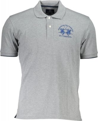 La Martina Polo Shirt - Heren - Polos - Grijs - M - Katoen - Tops