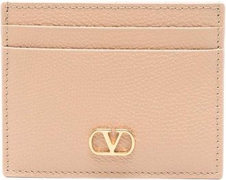 Valentino Garavani Vlogo Signature Leather Card Case