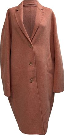 Acne Studios Avalon Single-Breasted Coat in Coral Wool