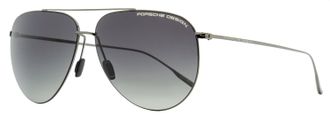 Porsche Design Mens Titanium Pilot Sunglasses P8939 D Gunmetal 62mm