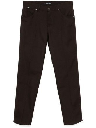 Tom Ford twill trousers - Brown