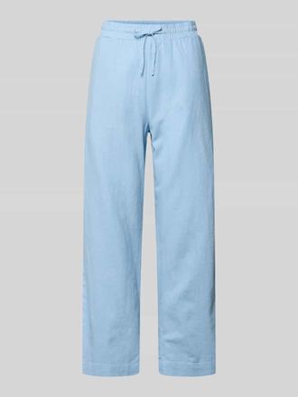 Freequent Wide Leg Pants aus Leinen-Mix mit elastischem Bund Modell Lava in Hellblau, Gr&ouml;&szlig;e XXL