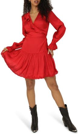 Belle & Bloom Wild Flower Embroidered Wrap Dress at Nordstrom, Size X-Small Au