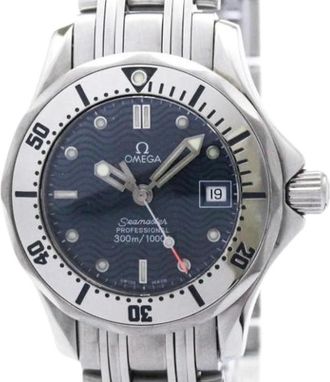 Omega Pre-owned Watches, female, Blue, Size: ONE SIZE Pre-owned Seamaster 2582.80 Wristwatch