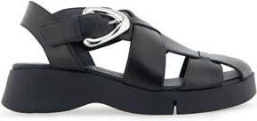 Aerosoles Fabian Sandal in Black Leat at Nordstrom Rack, Size 6.5