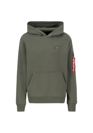 Alpha Industries Hoodie ALPHA INDUSTRIES 3D Small Logo Hoodie, Herren, Gr. S, gr&uuml;n (schwarz olive), Obermaterial: 80% Baumwolle, 20% Polyester, regular fit, Sweatshirt