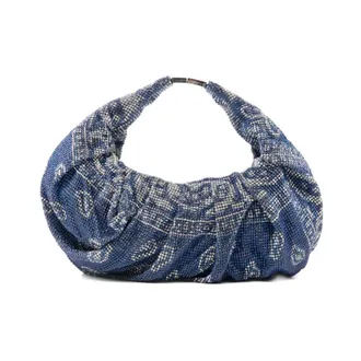 Benedetta Bruzziches Tassen, Dames, Blauw, ONE Size, Satijn, Yennefer Shoulder Bag