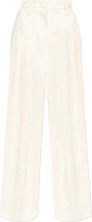 Jil Sander Geplooide Plooibroek - Dames - Wijde Broeken - Beige - XS - Broeken