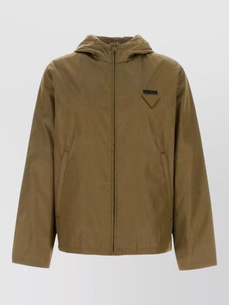 Prada renylon hooded jacket long sleeves pocket