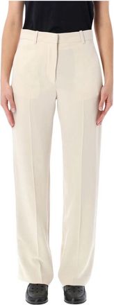Isabel Marant Noanda Broeken - Dames - Straight fit broeken - Beige - XS - Wol - Broeken