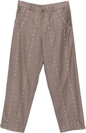 KidSuper Studios Dash Plaid Broek - Heren - Wijde Broeken - Bruin - S - Katoen - Broeken