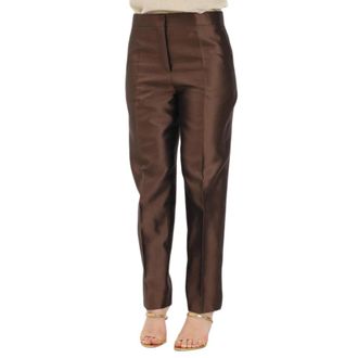 Max Mara MSTBacio Broeken - Dames - Straight fit broeken - Bruin - S - Wol - Broeken