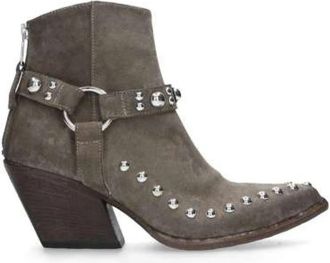 Elena Iachi Texano Sand Suede Cowboylaarzen - Dames - Cowboylaarzen - Grijs - 36 EU - Leer - Schoenen