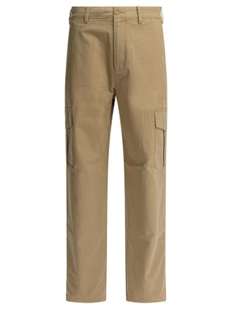 Vince Cotton And Linen Cargo Trousers Beige-Uomo