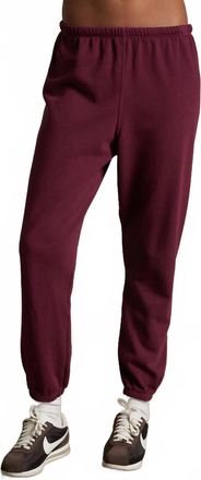 perfectwhitetee Johnny Sweatpant In Dark Burgundy