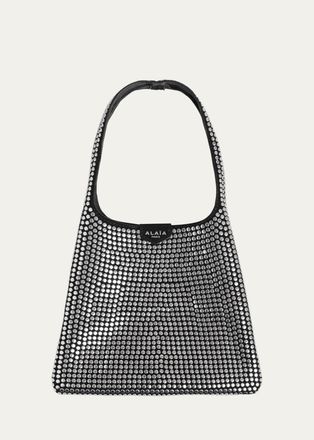 Alaia Hobo Small Studded Leather Hobo Bag