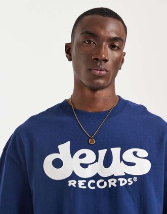 Deus Smile - T-shirt blu limoges