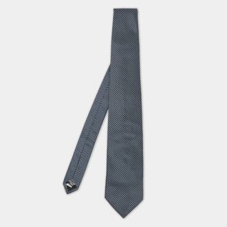 HUGO BOSS Boss By Hugo Boss Blue Patterned Jacquard Silk Tie