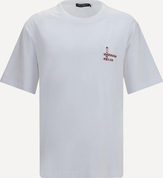 Dolce & Gabbana Cotton T-shirt with back print Male 46