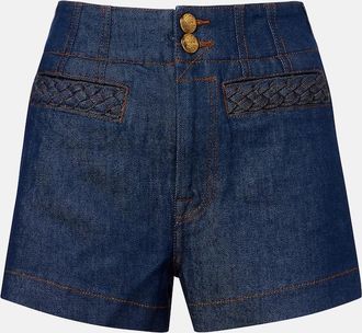 Zimmermann Aster high-rise denim shorts