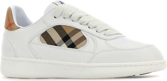 Burberry Womens White Leather Terrace Sneakers