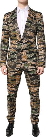 Dolce & Gabbana Multicolor TAORMINA Single Breasted 2 Piece Mens Suit