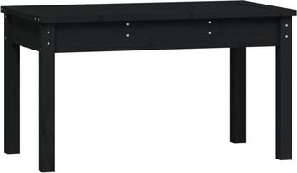 vidaXL Vidaxl - Banco de jardín madera maciza pino negro 80x44x45 cm