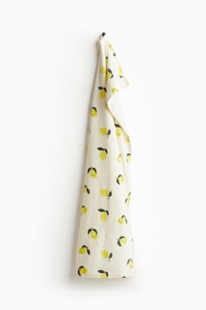 H&M Gemustertes Badehandtuch - Hellbeige/Zitronen