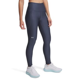 Under Armour Womens HeatGear No Slip Waistband Full Length Downpr Gray/White 10
