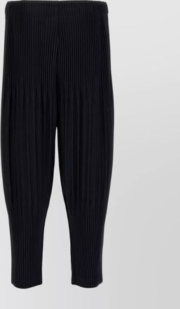 Homme Pliss&eacute; Issey Miyake tailored cropped trousers pleated design
