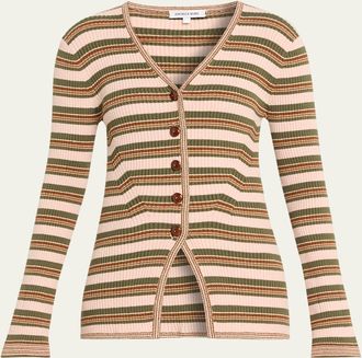 Veronica Beard Grazia Stripe Cardigan