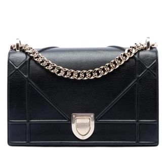 Dior Pre-owned Diorama Schoudertas - Dames - Pre-owned - Zwart - Maat: ONE Size Leer