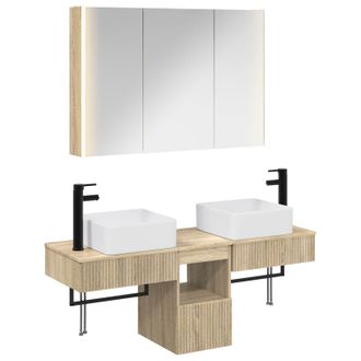 vidaXL Juego De Muebles De Ba&ntilde;o 4 Pcs Roble Sonoma Vidaxl