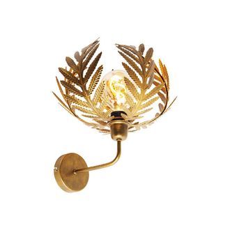 QAZQA Appliques botanica - rustico - Acciaio - Oro/Ottone - Organico Max. 1 x Watt - Qazqa