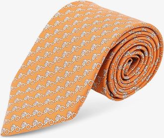 Ferragamo Cravatta in seta con stampa Gufo - FERRAGAMO - gender_Man