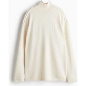 H&M Merino Wool Turtleneck Jumper in Cream at Nordstrom, Size Xx-Large