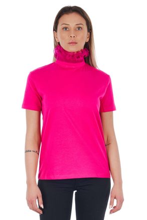 Frankie Morello Roze Katoenen Tops T-Shirt