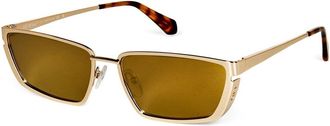 Off-white Mens Accessories Off White Richfield Rectangle Full Rim Sunglasses in 7676 Gold - One Size
