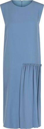 Ferragamo Womens Sleeveless Midi Dress In Light Blue