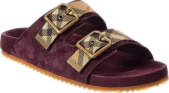 Burberry Check Suede Sandal