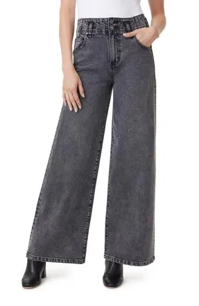 Habitual Easton Wide Leg Jeans in Steel Grey at Nordstrom, Size 27