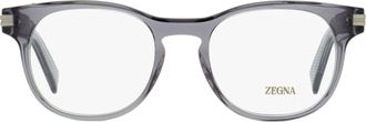 Ermenegildo Zegna EZ5268 Keyhole Bridge Oval Eyeglasses - Gray